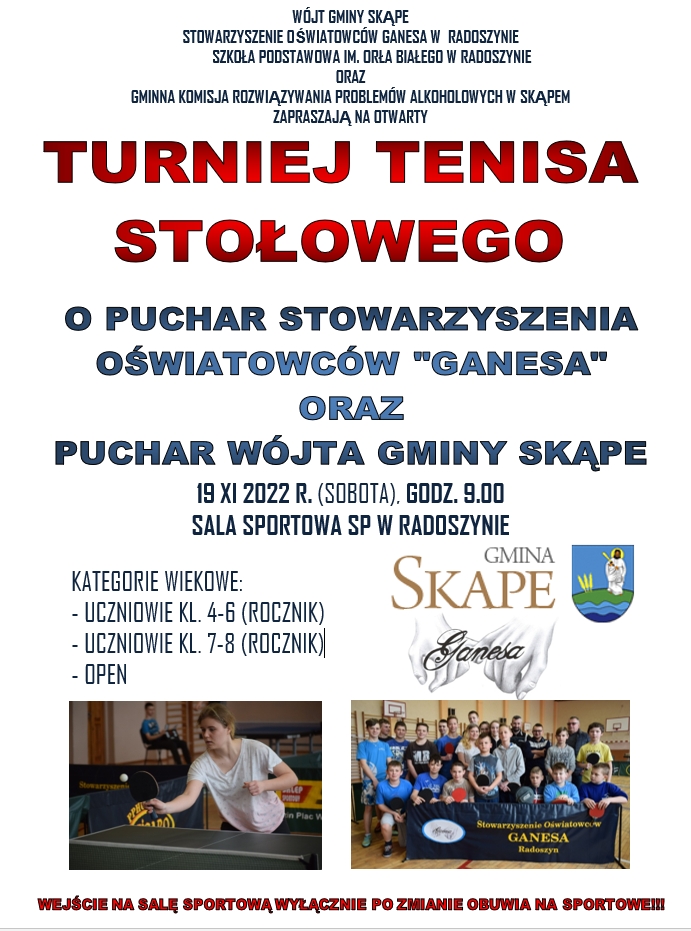 Turniej tenisa stołowego