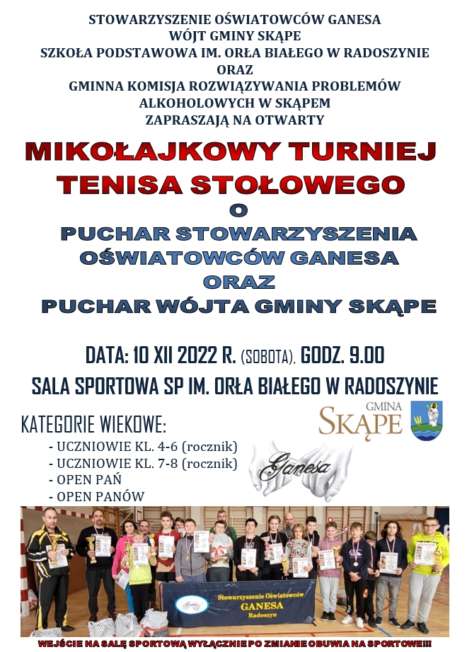 Turniej tenisa stołowego
